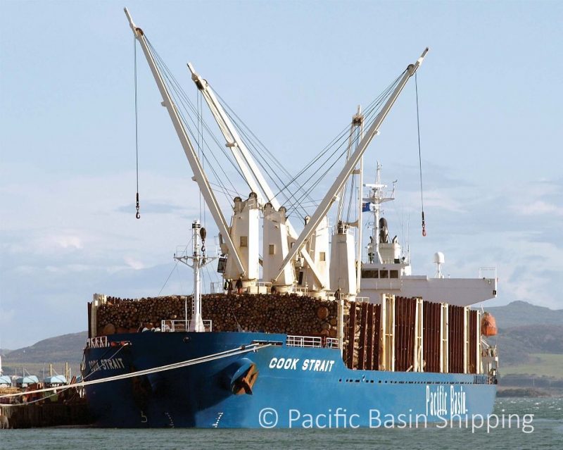 The 19,779gt Cook Strait was built in 2004 by Hakodate Dock at Hakodate.