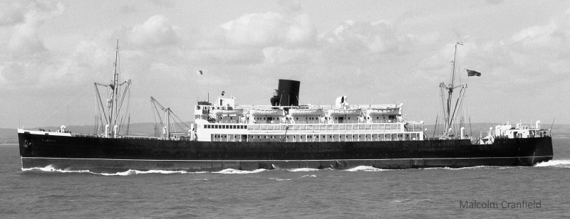 The Caledonia passing Portishead outward bound from Avonmouth on 20th August 1965.