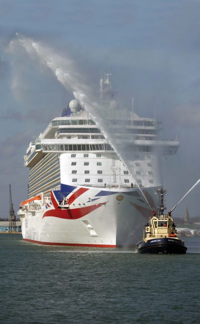 Britannia as she enters the Solent