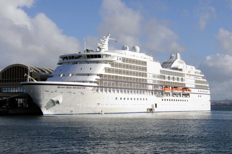 San Juan is a popular port for cruise ships. Here we see Regent’s 28,803gt Seven Seas Navigator at Pier 4. She was built in 1999 by Mariotti at Genoa from a redundant Russian hull.