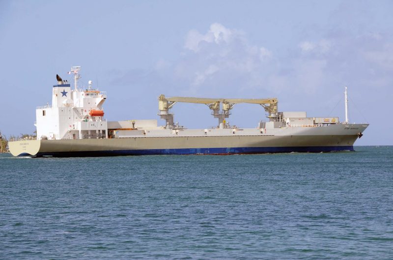 The 14,030gt Star Service of Nissen Kaiun departing San Juan. She was built in 2008 by Shikoku at Takamatsu. In 2011 she became Star Service I of Grace Ocean Pte. Ltd.