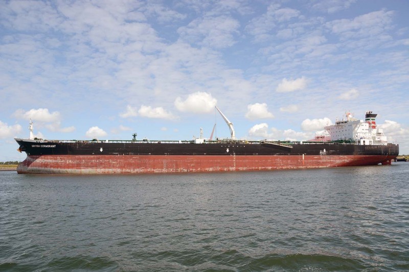 The 113,782dwt British Cormorant of BP Shipping at Rotterdam in June 2014. She was built in 2005 by Samsung at Koje.