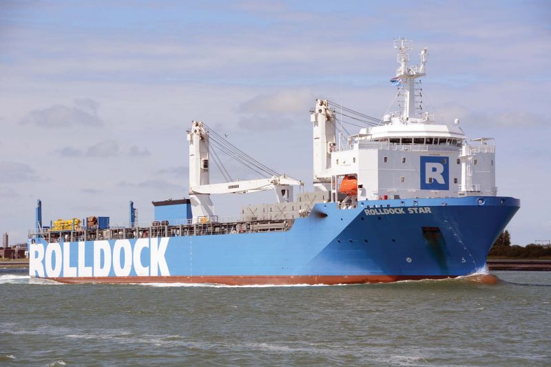 The 15,382gt heavy load carrier Rolldock Star of Rolldock Shipping arriving at Rotterdam in June 2014. She was built in 2013 by Flensburger at Flensburg.