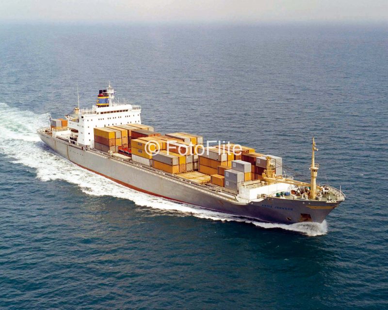 The Costa Allegra as she was built in 1969 as the container ship Annie Johnson.