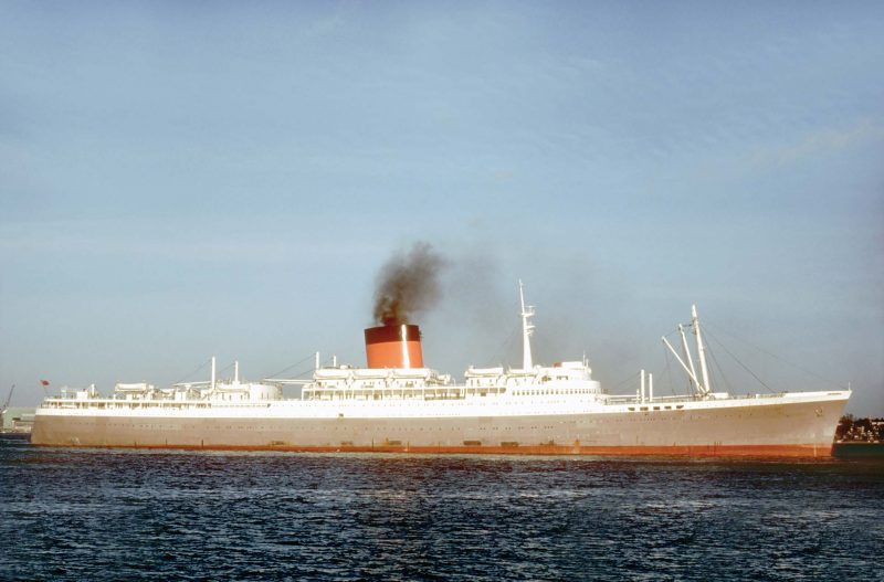 The 28,705grt Edinburgh Castle joined the fleet in 1948. On 4th June 1976 she arrived at Kaohsiung to be broken up by Chou’s Iron & Steel Ltd.