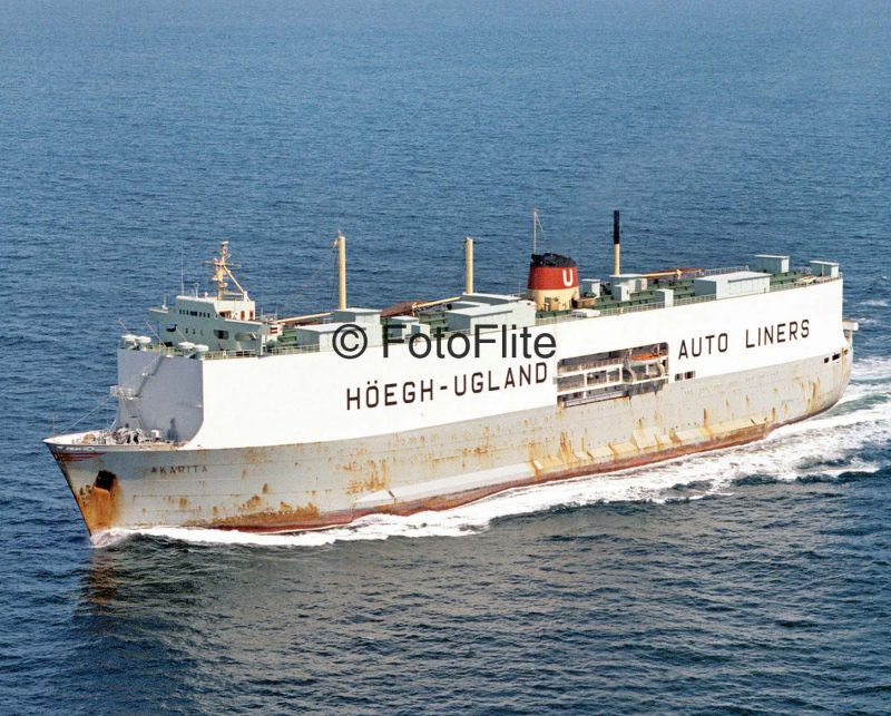 The Amazon as the car carrier Akarita. Photo: Fotoflite