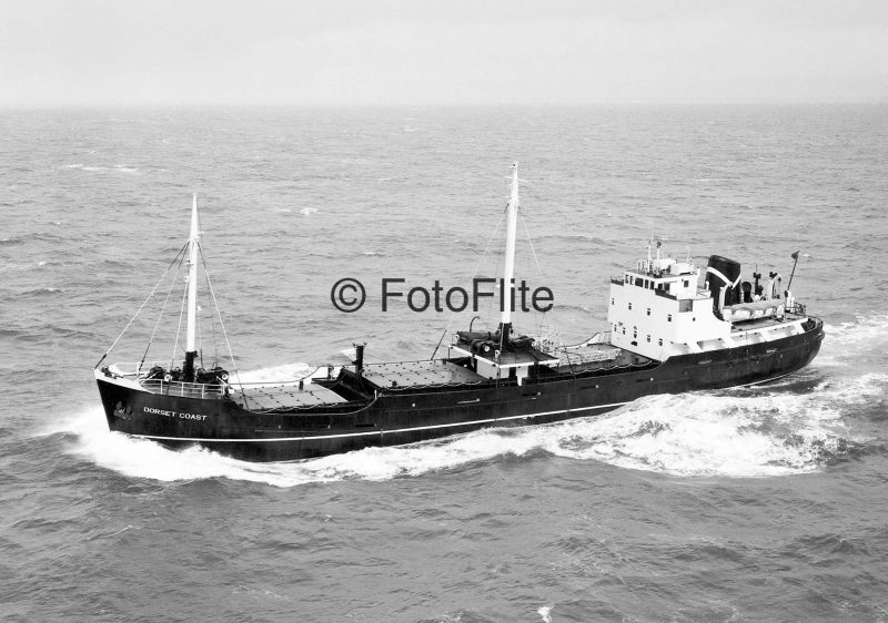 The 1,167grt Dorset Coast of 1959 was the last conventional coaster built at Ardrossan Dockyard. She was sold in 1979 to Delta Marine as El Hussain. In 1981 she became El Kheer of Sayed Mohamed Sadaka Hitta, and later that year she joined Denton Venture Shipping as Denton Venture. Her final role was from 1984 as Ourania of Isabella Maritme. On 24th June 1985 she arrived at Bruges to be broken up by Brugse Scheepssloperij.